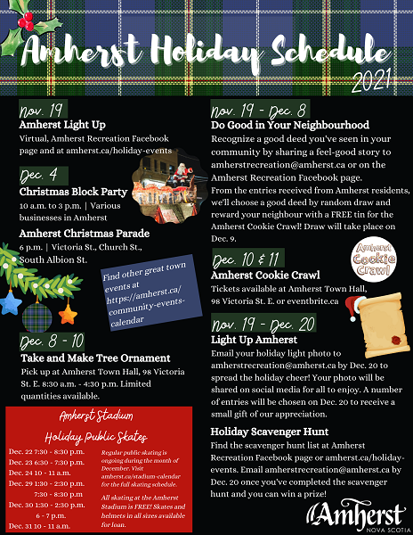 Amherst Holiday Schedule