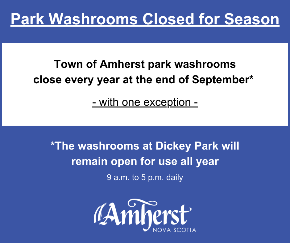 Park Washrooms Closed for Season Except Dickey Park 01 10 24