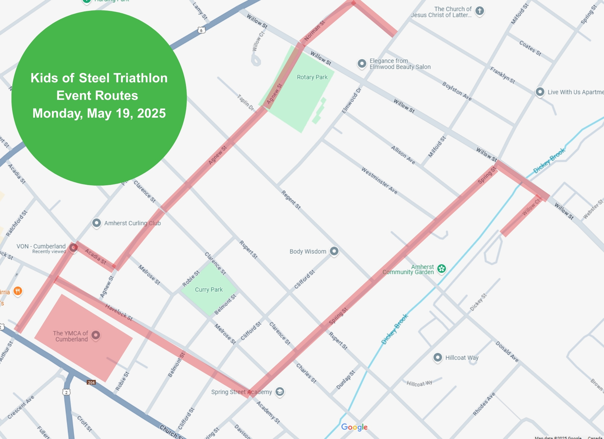 REVISED Kids of Steel Event Route Map 20250516