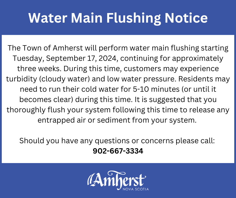 Water Main Flushing Advisory 16 09 24