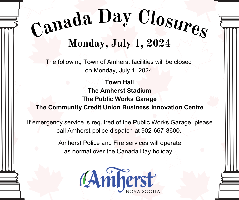 Canada Day Closures 28 06 24