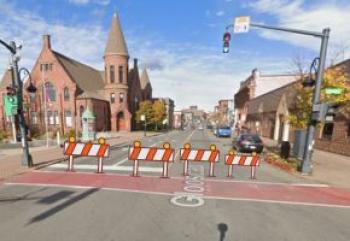 Downtown Street Closures Today - Painting Crosswalks