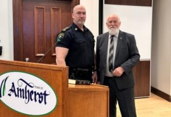 George Baker sworn in as member of Amherst Board of Police Commissioners